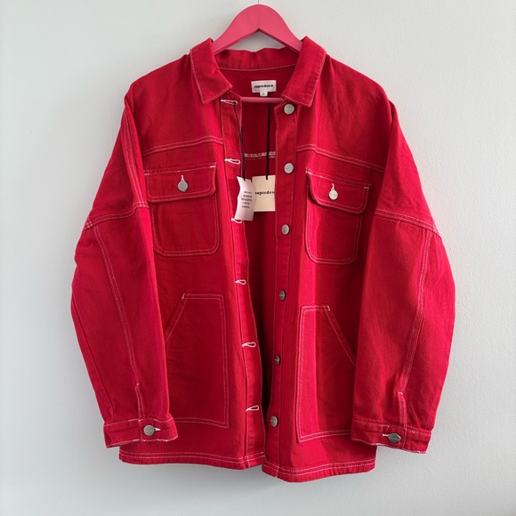 NWT Superdown | Red Denim Jacket - Picture 4 of 6
